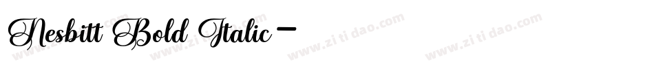 Nesbitt Bold Italic字体转换